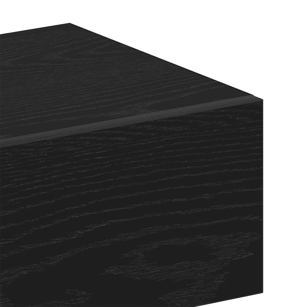 vidaXL Κομοδίνο Μαύρη Οξυά 46 x 30 x 30 εκ Επεξεργασμένο ξύλο