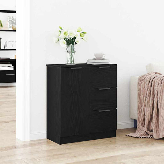 vidaXL Πλαϊνό γραφείο Μαύρη Οξυά 60 x 30 x 70 εκ. Επεξεργασμένο ξύλο