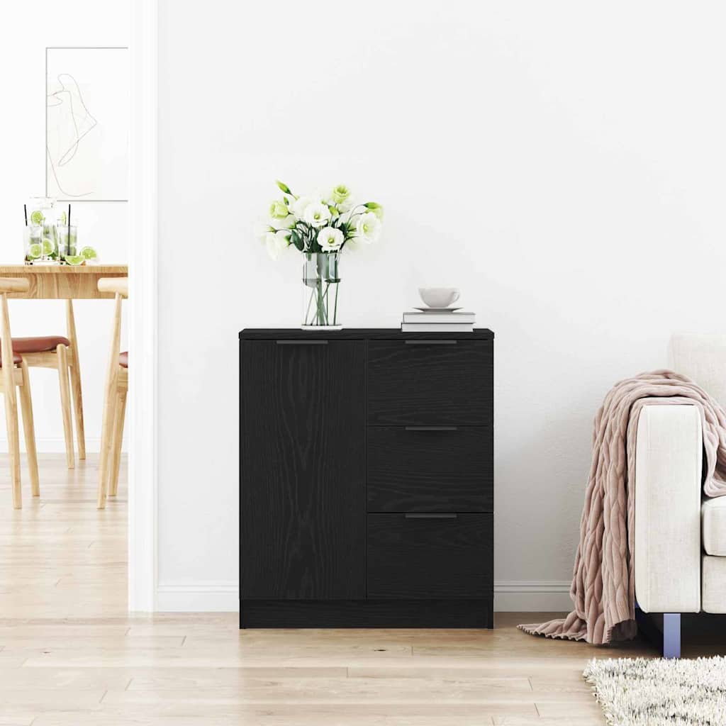 vidaXL Πλαϊνό γραφείο Μαύρο 60 x 30 x 70 εκ. Επεξεργασμένο ξύλο