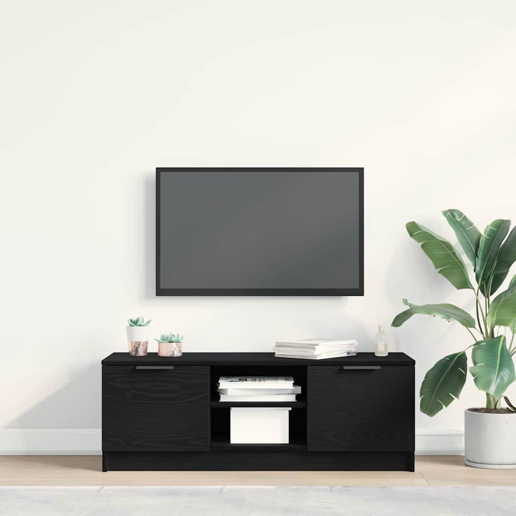 vidaXL Ντουλάπι TV Μαύρη Οξυά 102 x 32 x 35.5 εκ Επεξεργασμένο ξύλο
