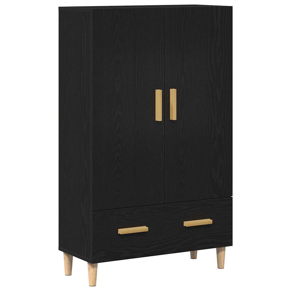 vidaXL Highboard Μαύρη Οξυά 70 x 31 x 115 εκ Επεξεργασμένο ξύλο