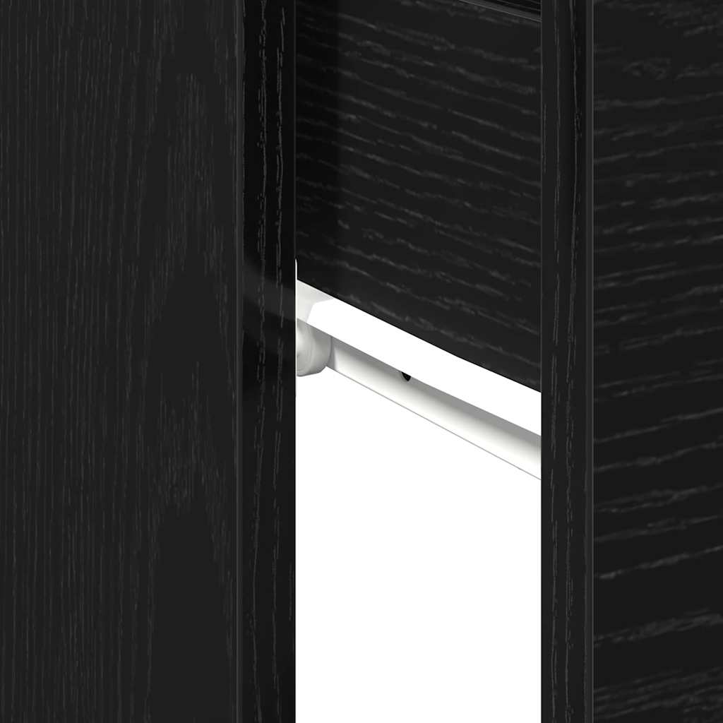 vidaXL Τραπέζι κονσόλας Μαύρη δρυς 90 x 36 x 75 εκ. Επεξεργασμένο ξύλο