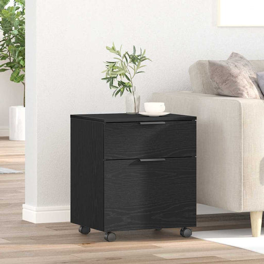 vidaXL Ντουλάπα Αρχείων Μαύρη δρυς 45 x 38 x 54 εκ Επεξεργασμένο ξύλο