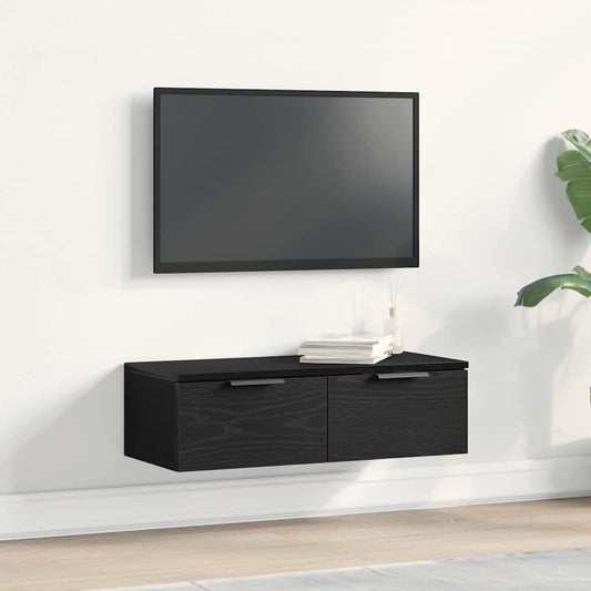 vidaXL Ντουλάπα Τοίχου Μαύρη δρυς 68 x 30 x 20 εκ. Επεξεργασμένο ξύλο