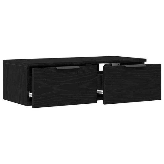 vidaXL Ντουλάπα Τοίχου Μαύρη δρυς 68 x 30 x 20 εκ. Επεξεργασμένο ξύλο