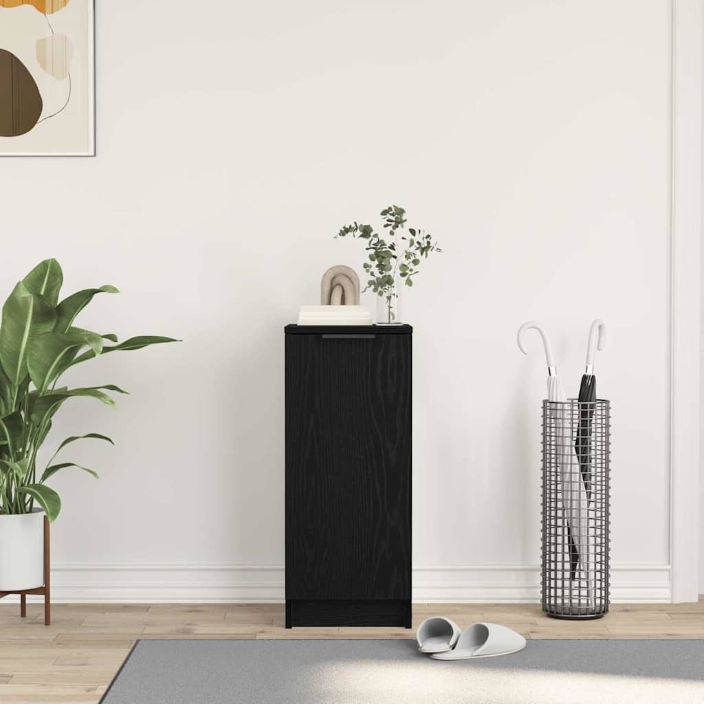 vidaXL Ντουλάπα Παπουτσιών με ράφι Μαύρη δρυς 29.5 x 35 x 70 εκ