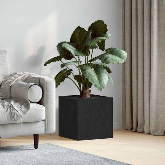 vidaXL Γλάστρα Μαύρη Οξυά 40 x 38.5 x 40 εκ Επεξεργασμένο ξύλο