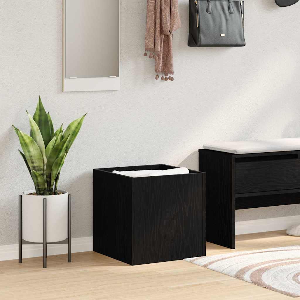 vidaXL Γλάστρα Μαύρη Οξυά 40 x 38.5 x 40 εκ Επεξεργασμένο ξύλο