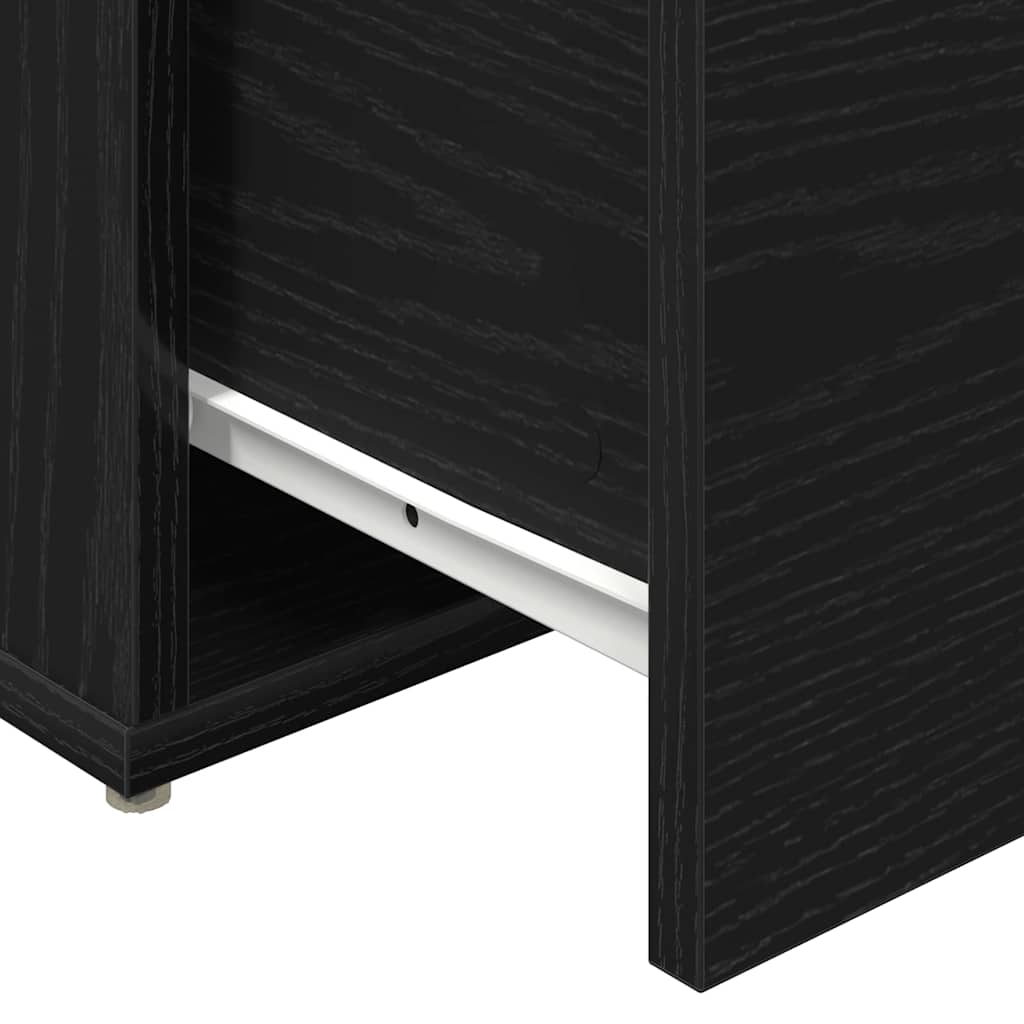 vidaXL Συρταριέρα Μαύρη δρυς 40.5 x 40 x 40 εκ Επεξεργασμένο ξύλο