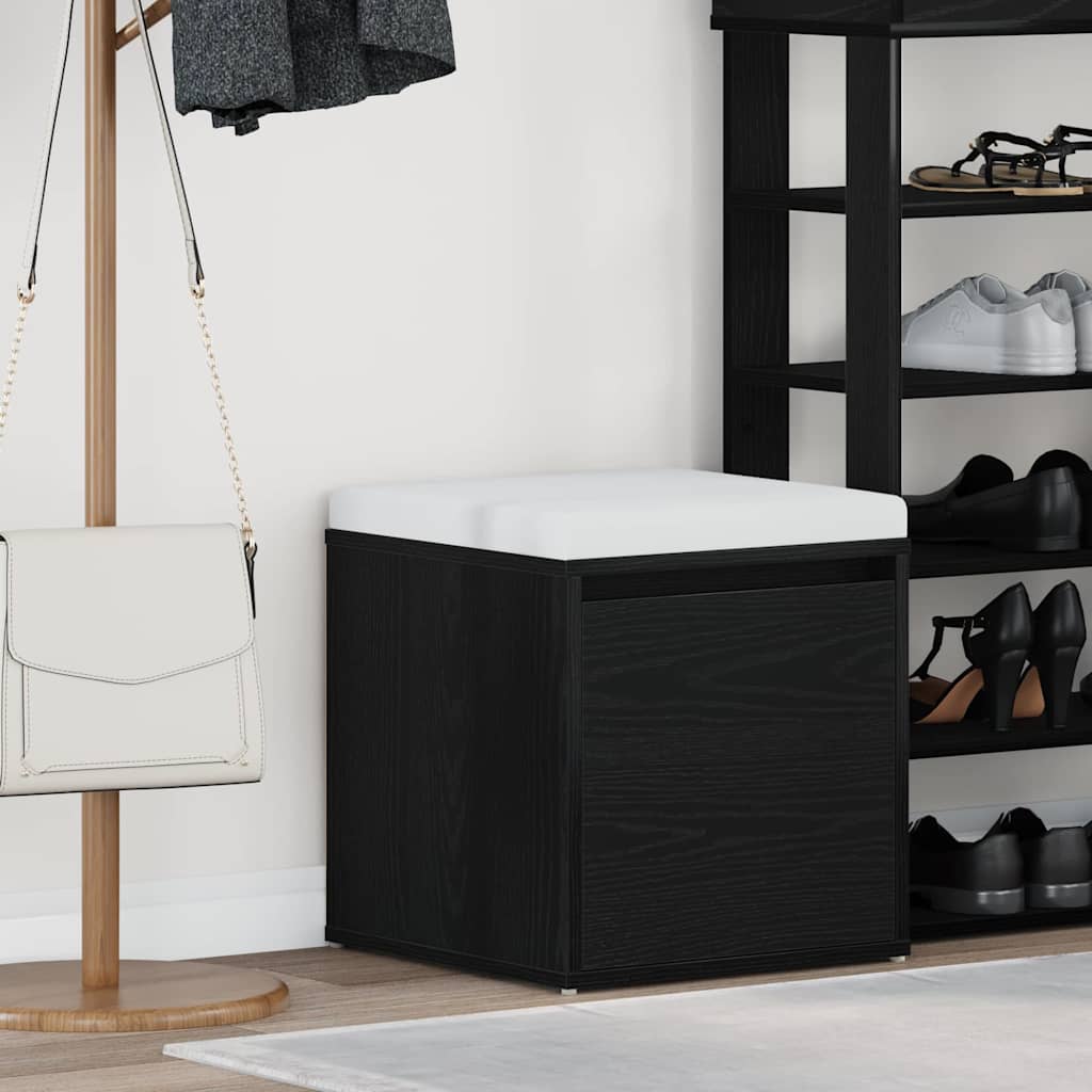 vidaXL Συρταριέρα Μαύρη δρυς 40.5 x 40 x 40 εκ Επεξεργασμένο ξύλο