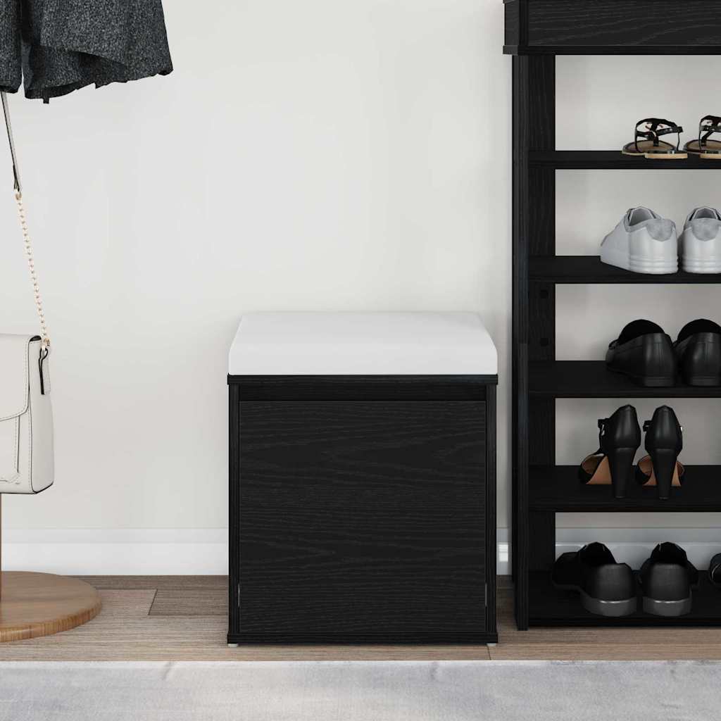 vidaXL Συρταριέρα Μαύρη δρυς 40.5 x 40 x 40 εκ Επεξεργασμένο ξύλο