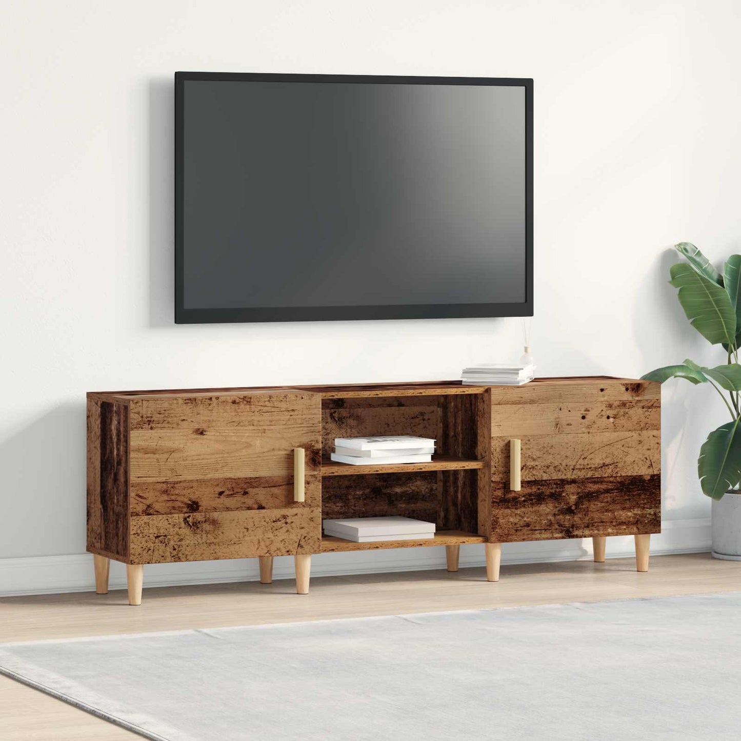 vidaXL Ντουλάπι TV Παλαιό ξύλο 150 x 30 x 50 εκ Επεξεργασμένο ξύλο