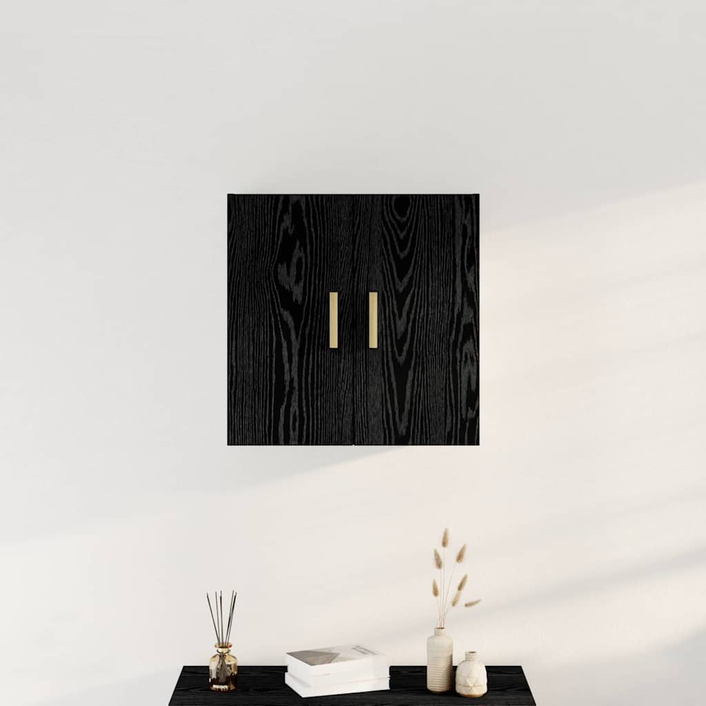 vidaXL Ντουλάπα Τοίχου 60 x 30 x 60 cm Επεξεργασμένο Ξύλο Μαύρη Οξυά