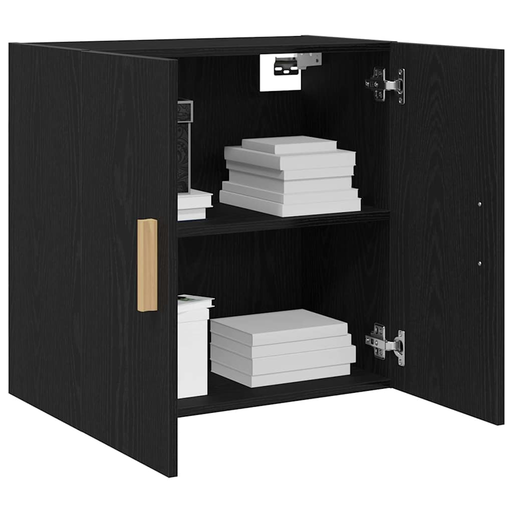 vidaXL Ντουλάπα Τοίχου 60 x 30 x 60 cm Επεξεργασμένο Ξύλο Μαύρη Οξυά