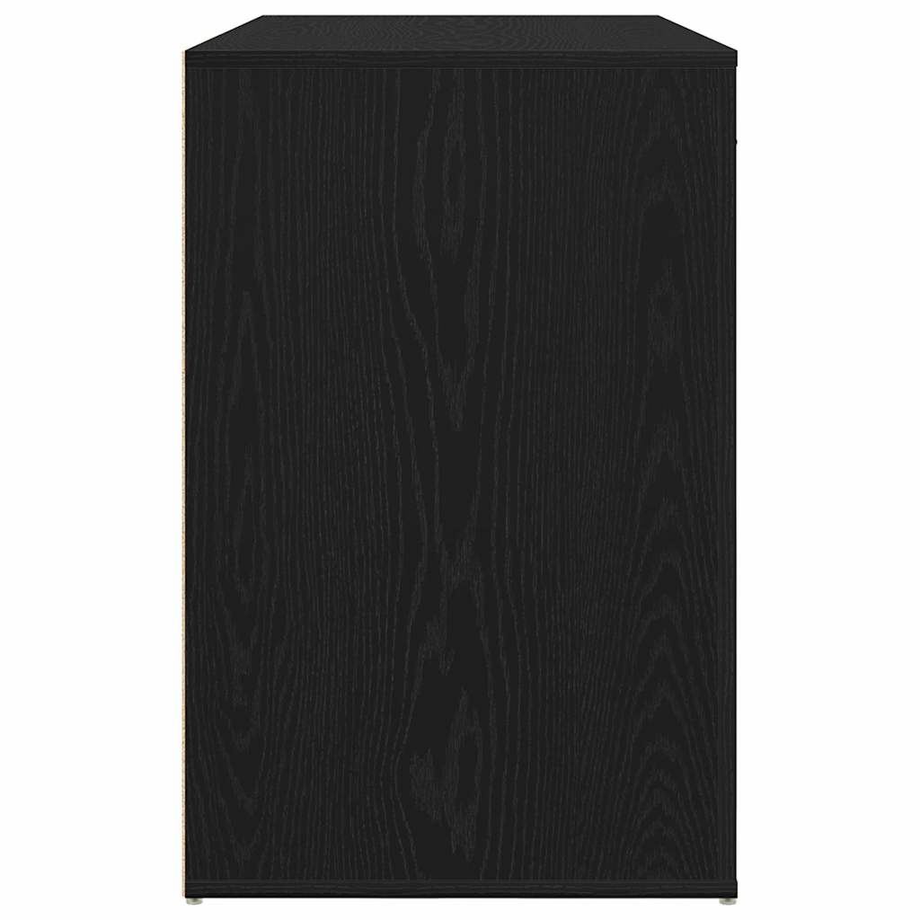 vidaXL Γραφείο με ράφι Μαύρη Οξυά 100 x 49 x 75 εκ Επεξεργασμένο ξύλο