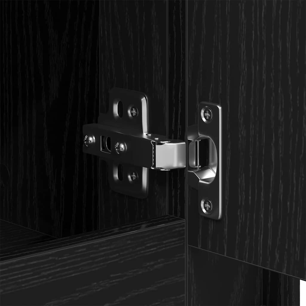 vidaXL Πλαϊνό γραφείο Μαύρη Οξυά 102 x 35 x 60 εκ Επεξεργασμένο ξύλο