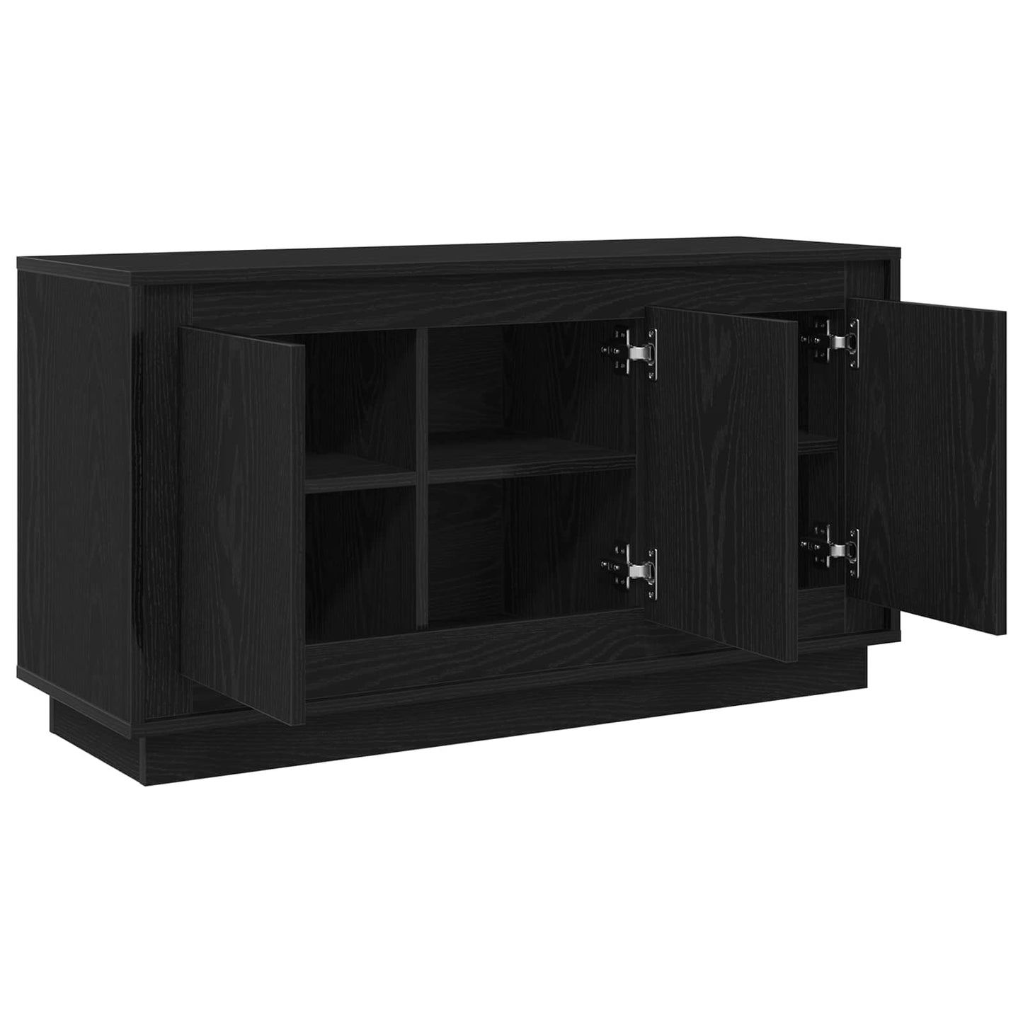 vidaXL Πλαϊνό γραφείο Μαύρη Οξυά 102 x 35 x 55 εκ. Επεξεργασμένο ξύλο
