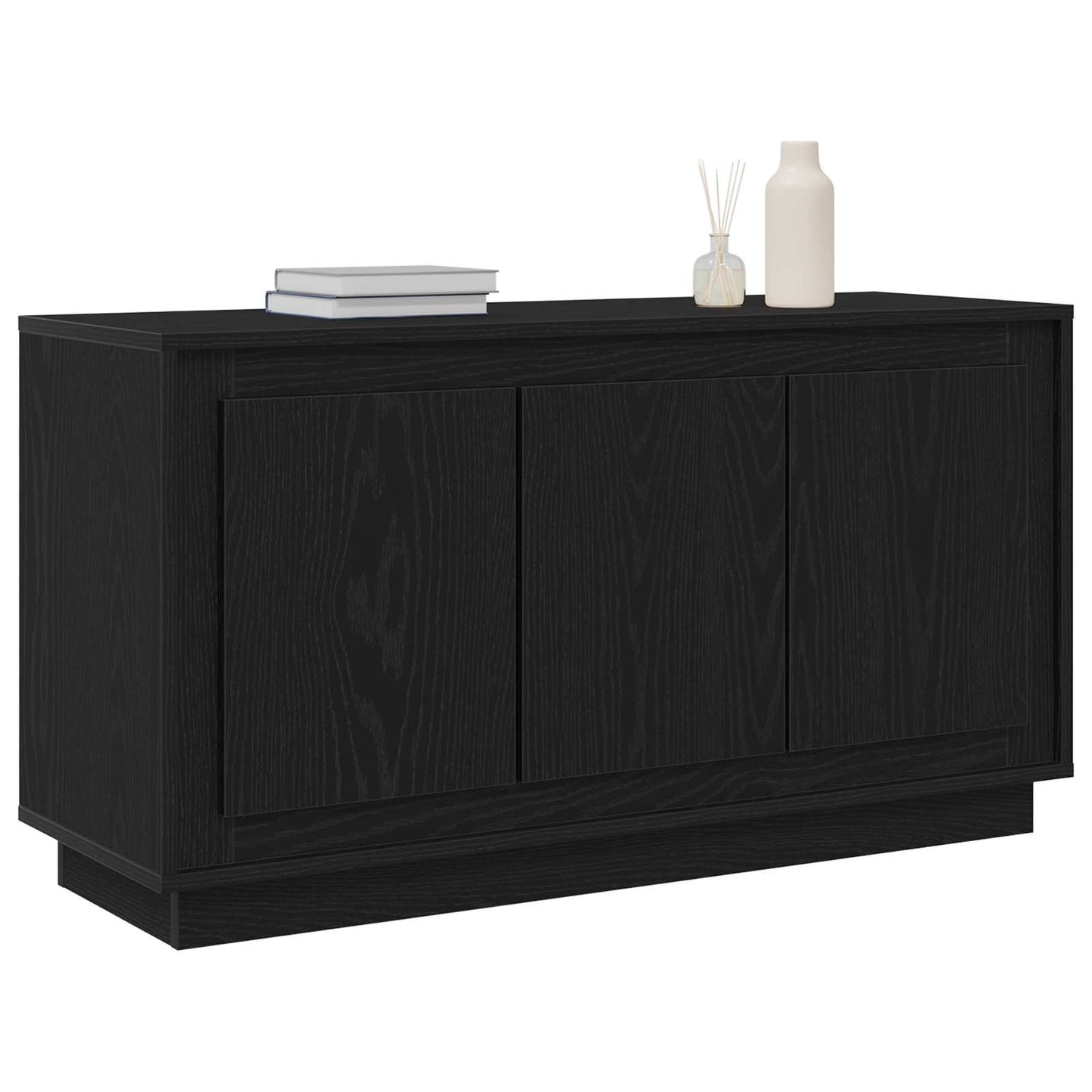 vidaXL Πλαϊνό γραφείο Μαύρη Οξυά 102 x 35 x 55 εκ. Επεξεργασμένο ξύλο