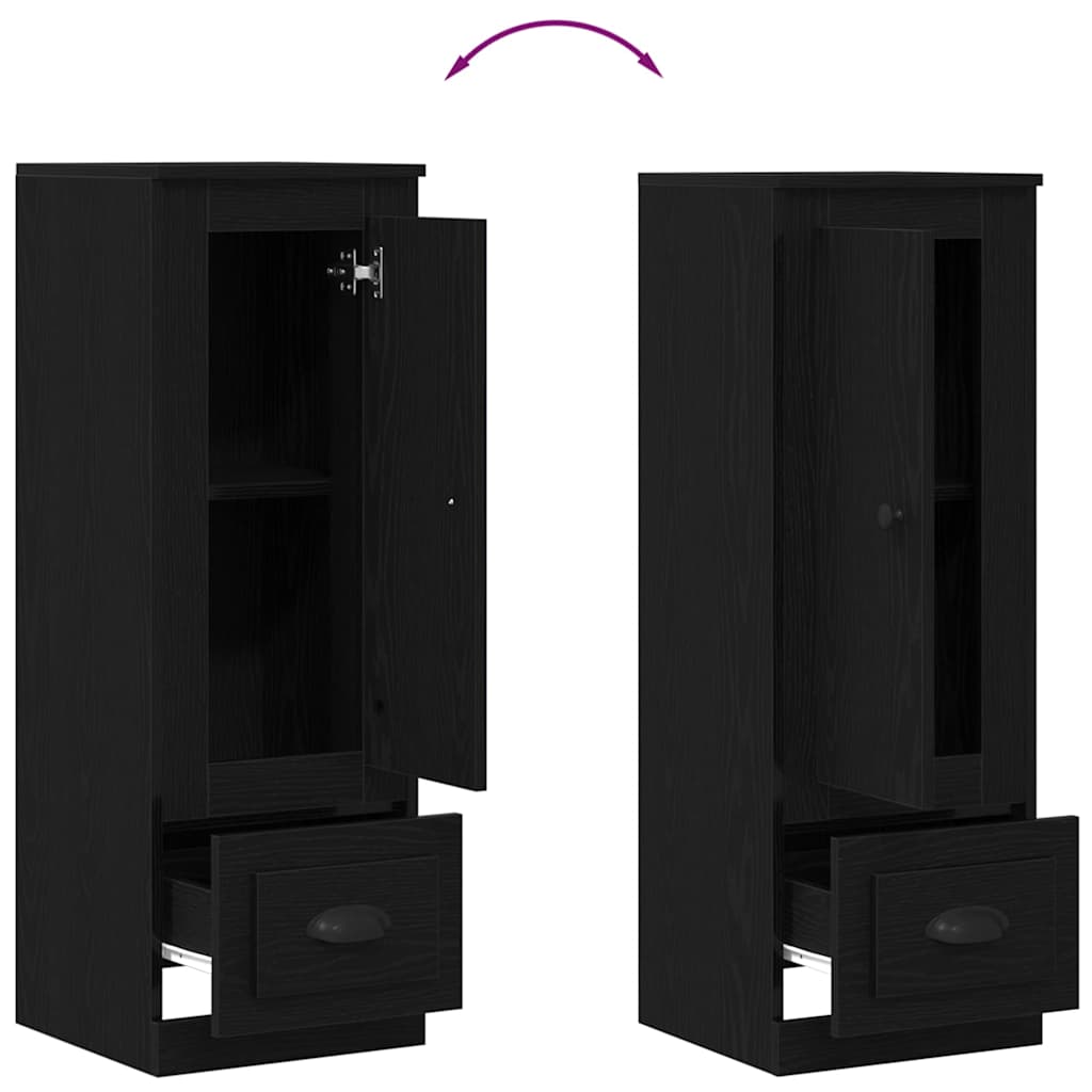 vidaXL Highboard Μαύρη Οξυά 36 x 35.5 x 103.5 εκ. Επεξεργασμένο ξύλο
