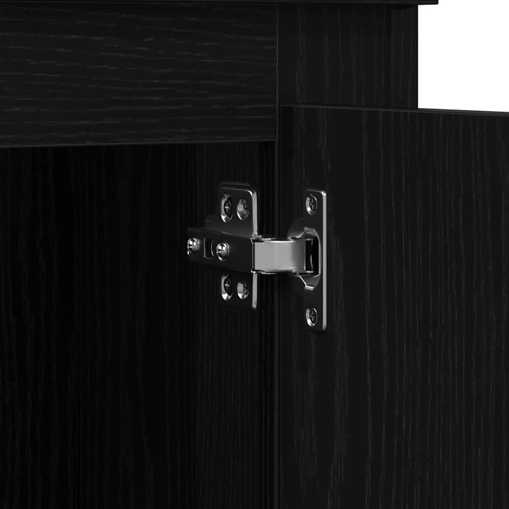 vidaXL Υψηλός Μπουφές Μαύρη Οξυά 60 x 35.5 x 103.5 εκ.