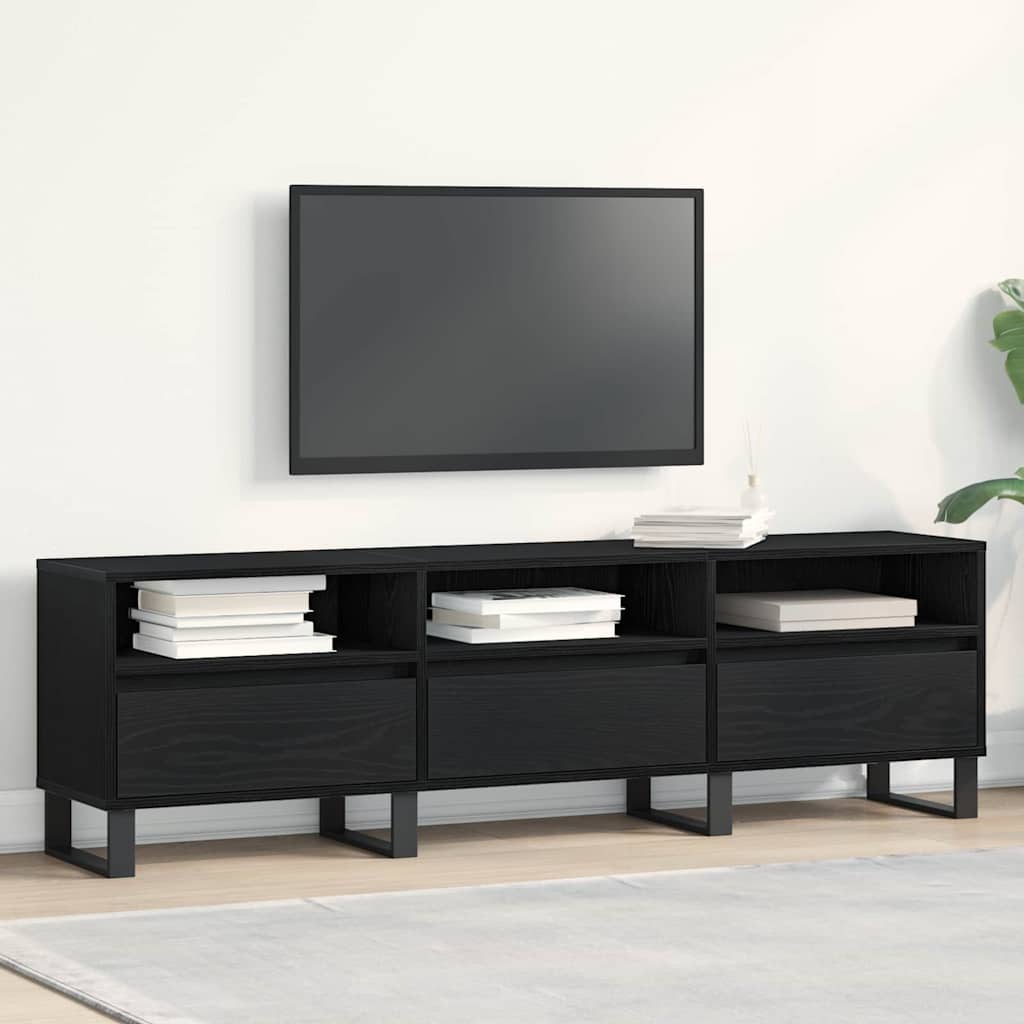 vidaXL Ντουλάπι TV Μαύρη Οξυά 150 x 30 x 44,5 εκ. Επεξεργασμένο ξύλο