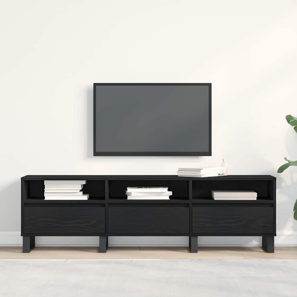 vidaXL Ντουλάπι TV Μαύρη Οξυά 150 x 30 x 44,5 εκ. Επεξεργασμένο ξύλο