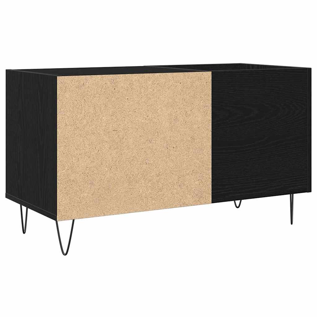 vidaXL Ντουλάπι δίσκων βινυλίου Μαύρη Οξυά 85 x 38 x 48 εκ