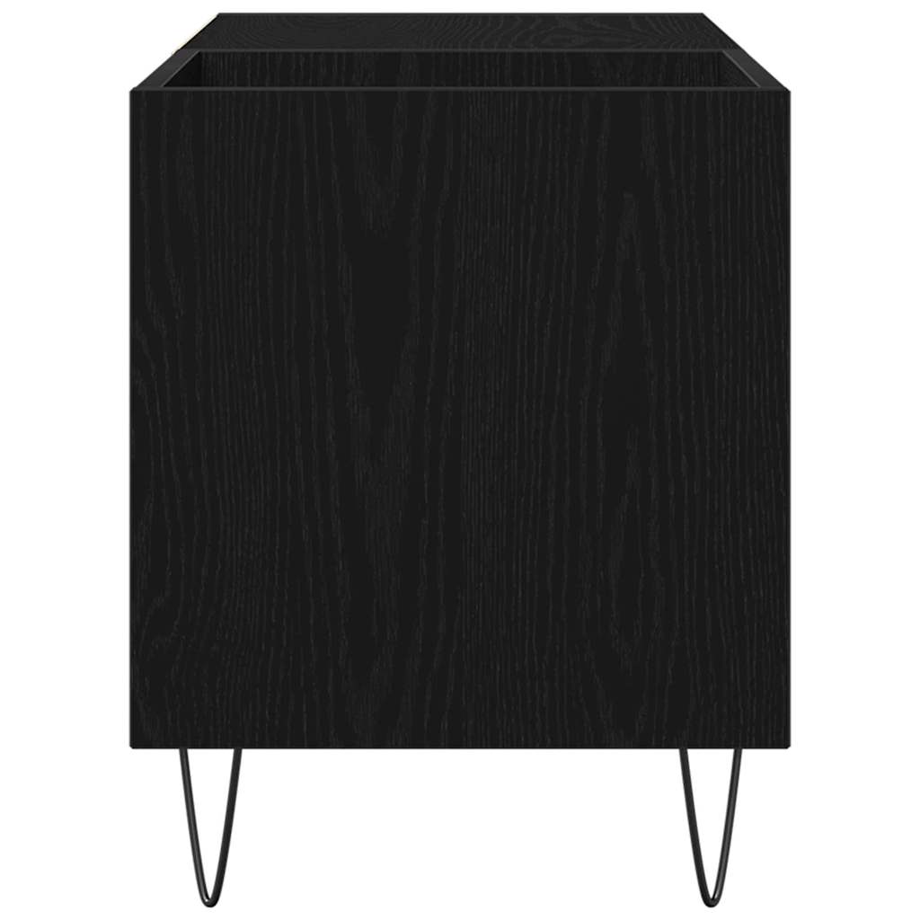 vidaXL Ντουλάπι δίσκων βινυλίου Μαύρη Οξυά 85 x 38 x 48 εκ
