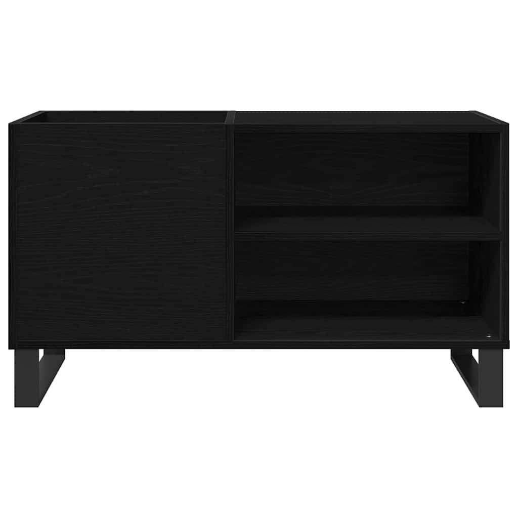 vidaXL Ντουλάπι δίσκων βινυλίου Μαύρη Οξυά 85 x 38 x 48 εκ