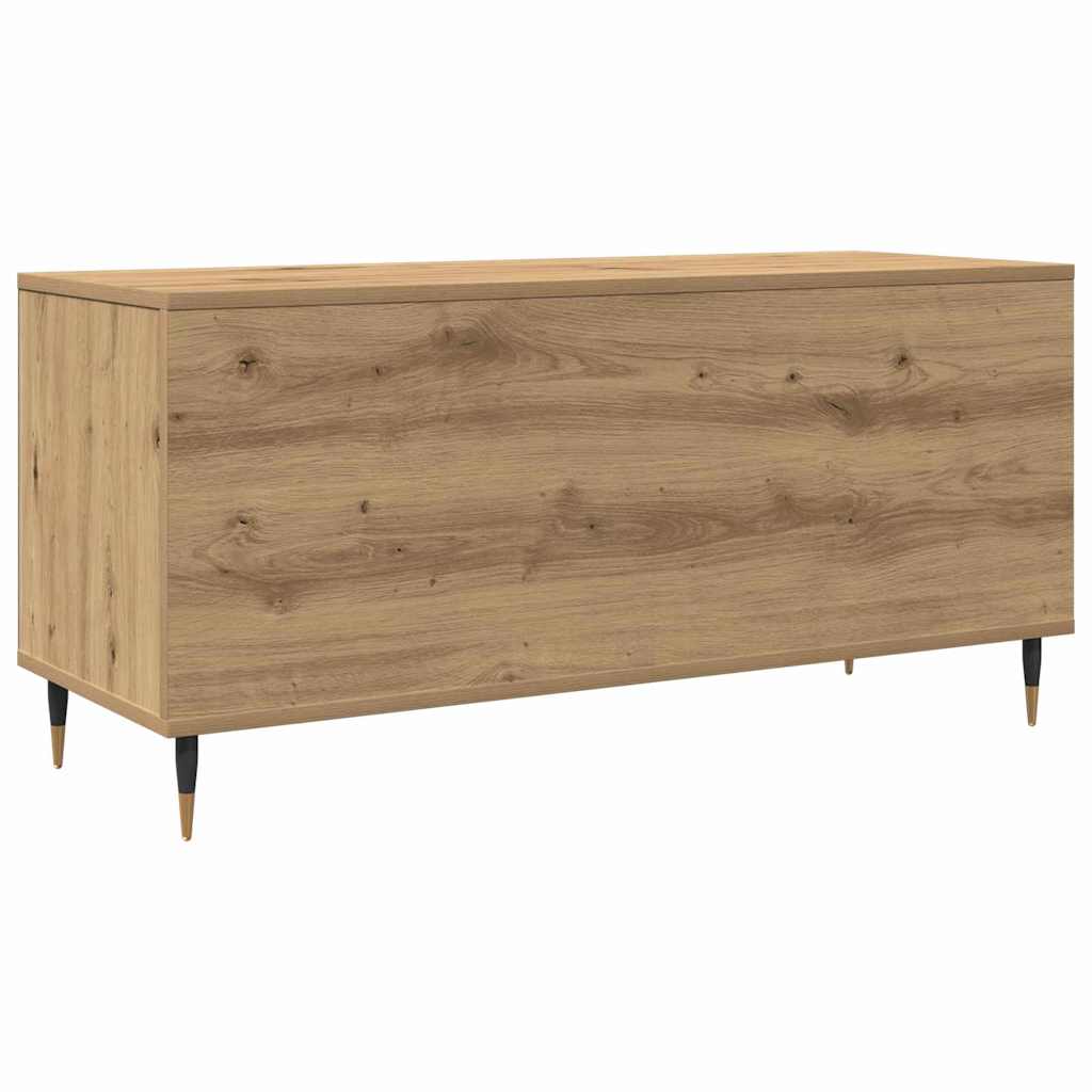 vidaXL Ντουλάπι δίσκων βινυλίου με ράφι artisan δρυς 100 x 38 x 48 εκ.