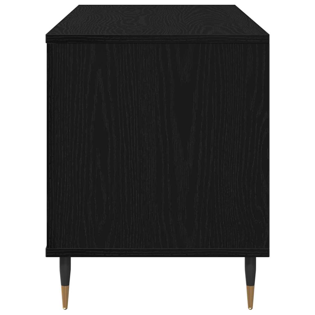 vidaXL Ντουλάπι δίσκων βινυλίου Μαύρη Οξυά 100 x 38 x 48 εκ.