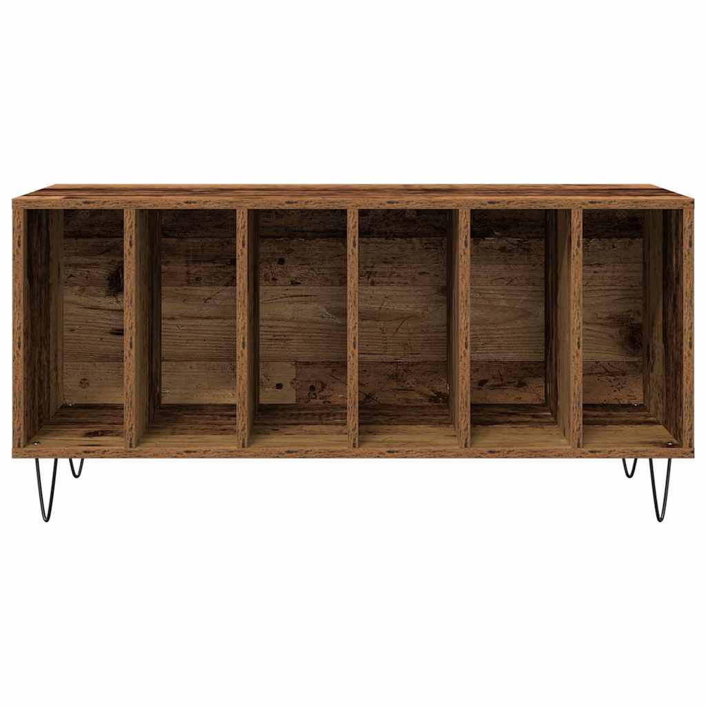 vidaXL Ντουλάπι δίσκων βινυλίου Παλαιό ξύλο 100 x 38 x 48 εκ.