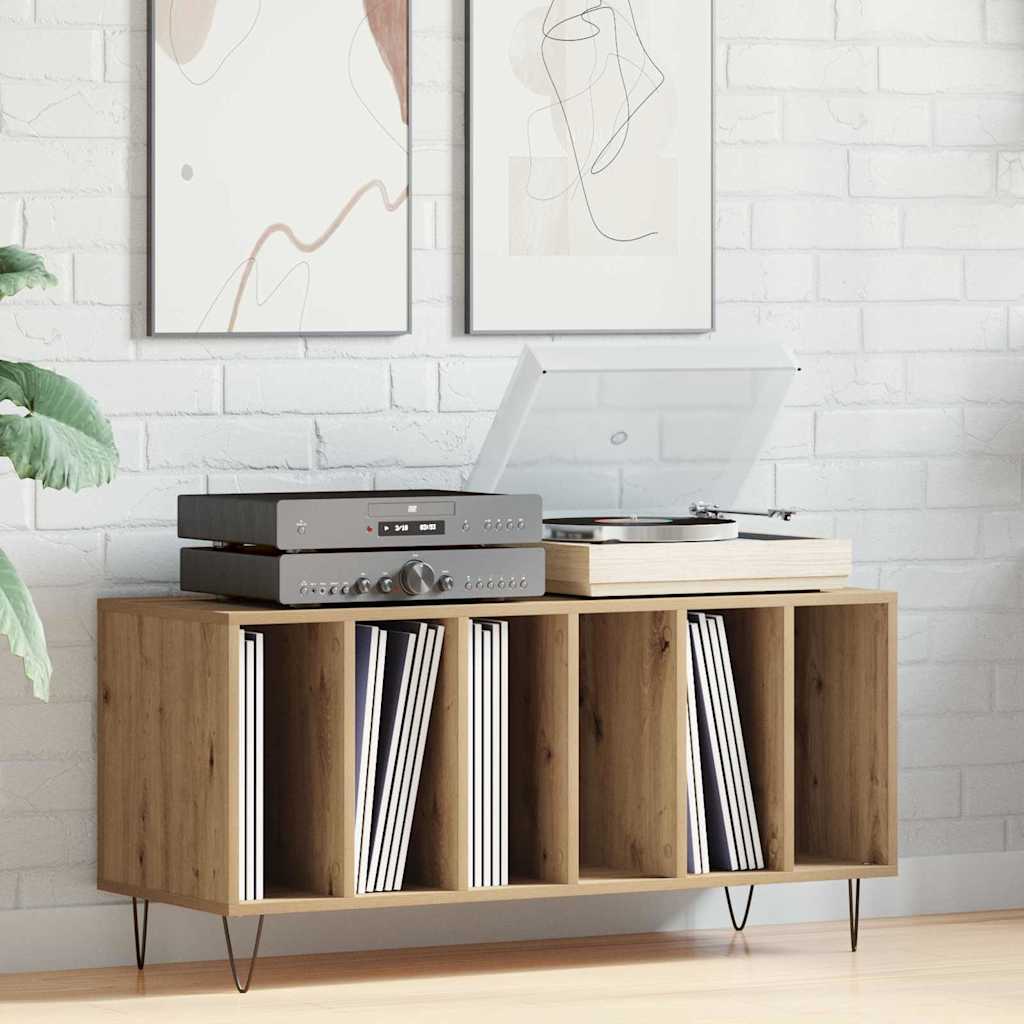 vidaXL Ντουλάπι δίσκων βινυλίου artisan δρυς 100 x 38 x 48 εκ.