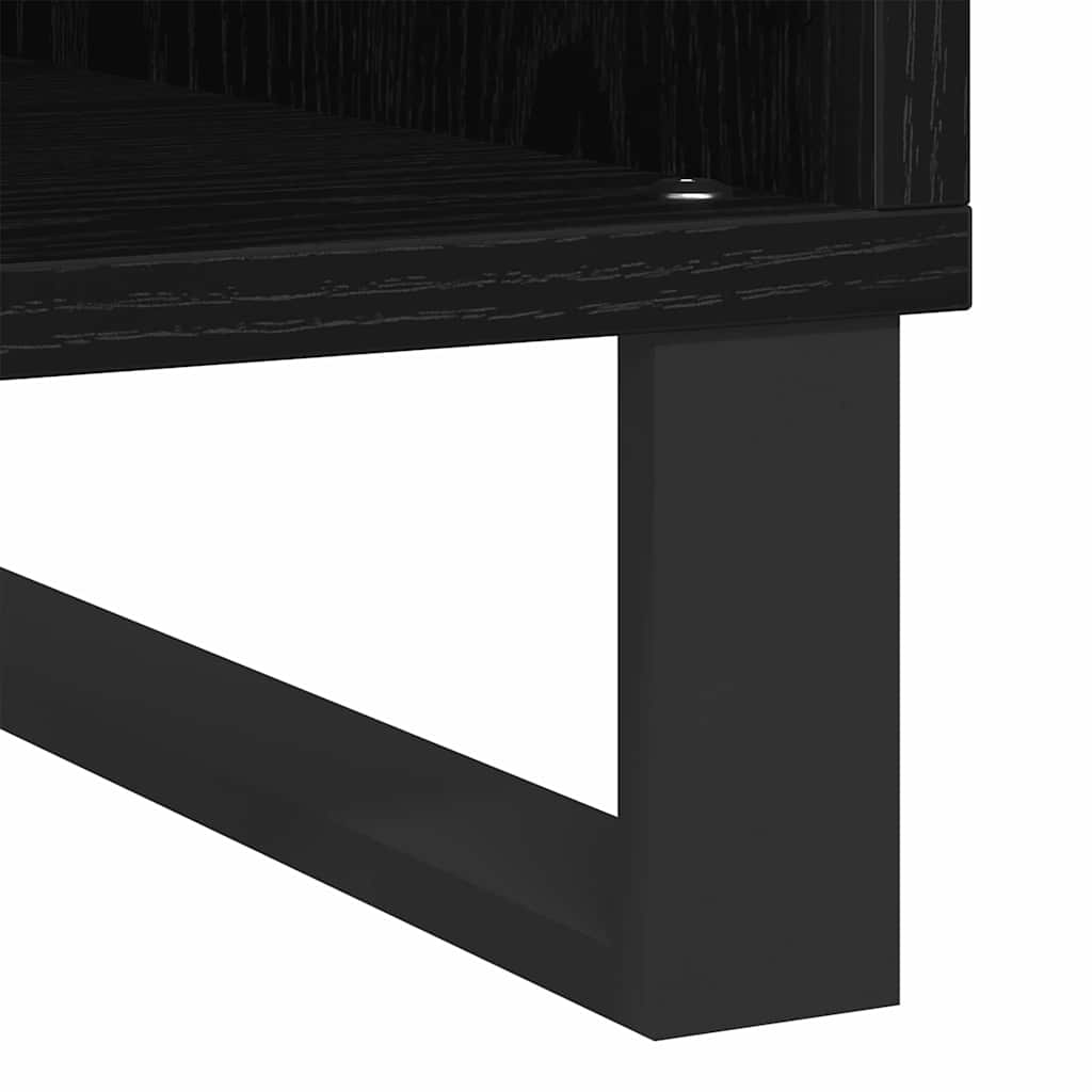 vidaXL Ντουλάπι δίσκων βινυλίου Μαύρη Οξυά 100 x 38 x 48 εκ.
