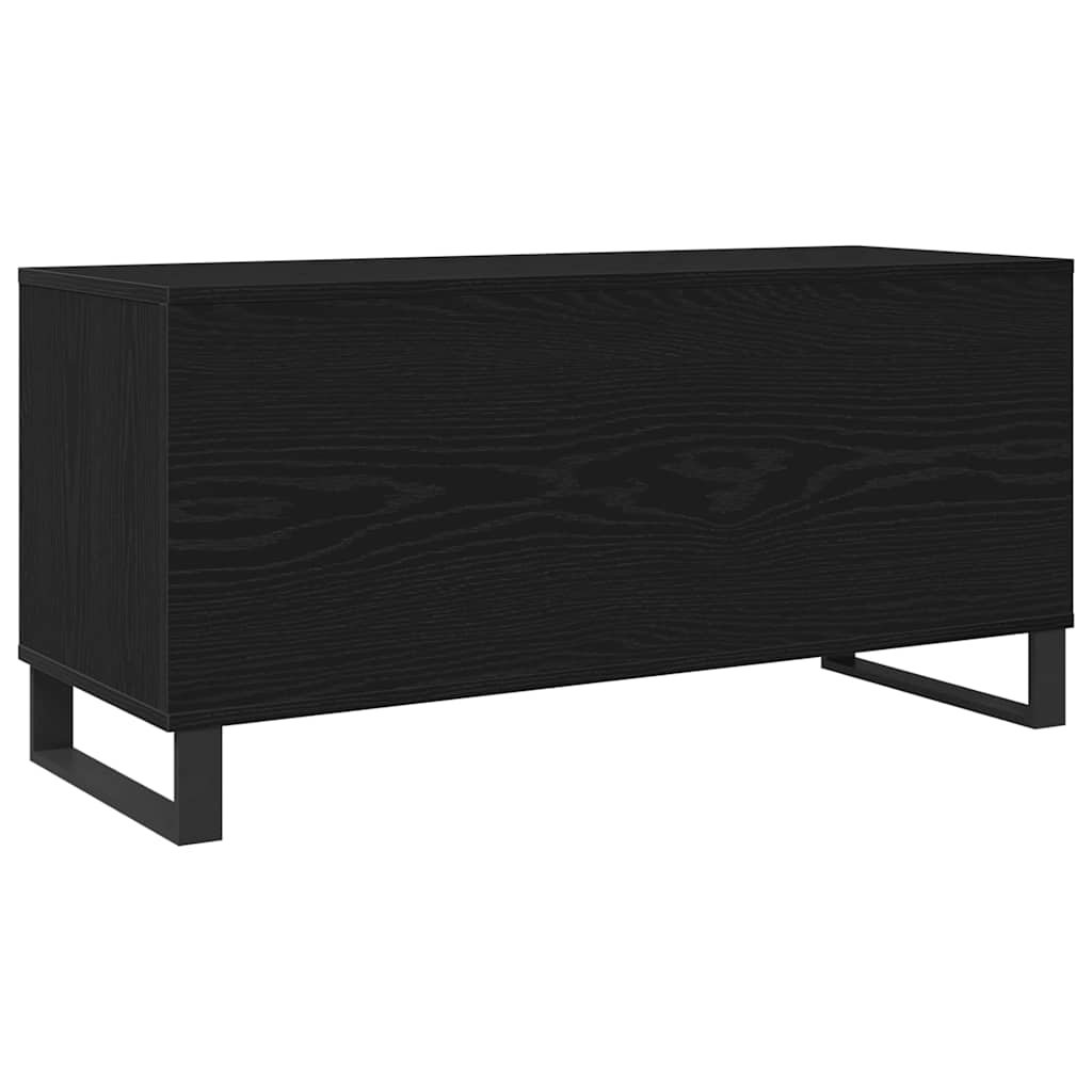 vidaXL Ντουλάπι δίσκων βινυλίου Μαύρη Οξυά 100 x 38 x 48 εκ.