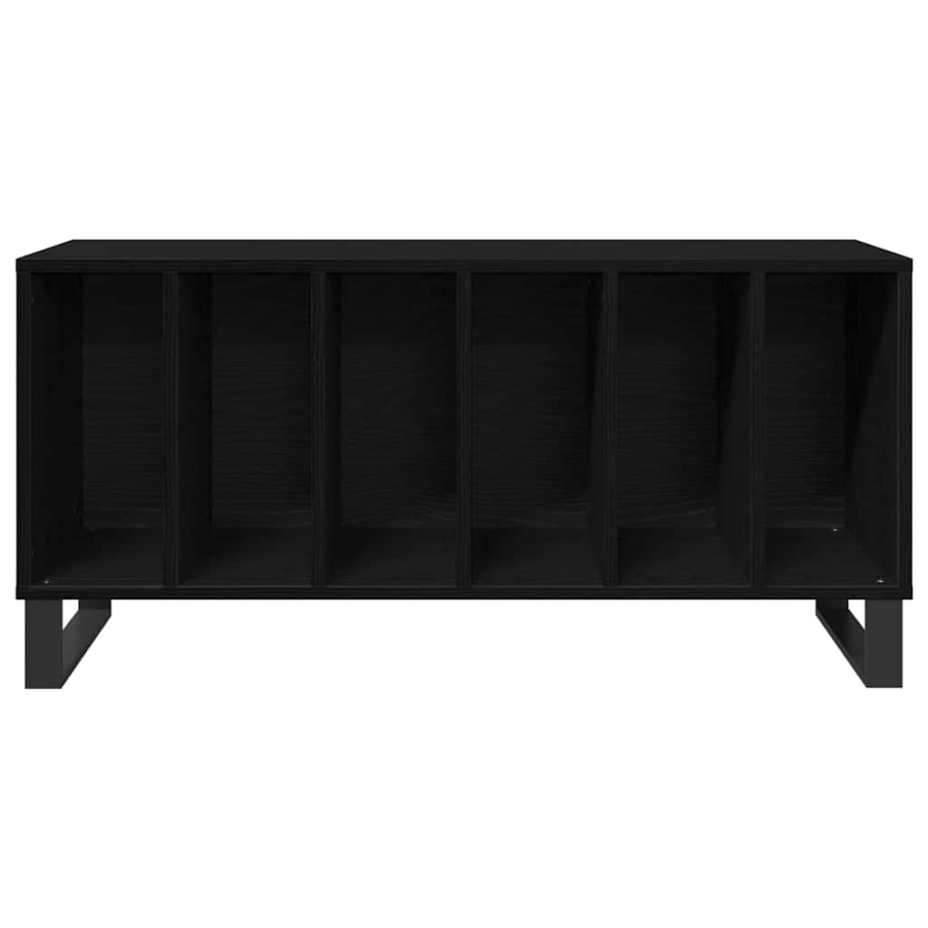 vidaXL Ντουλάπι δίσκων βινυλίου Μαύρη Οξυά 100 x 38 x 48 εκ.