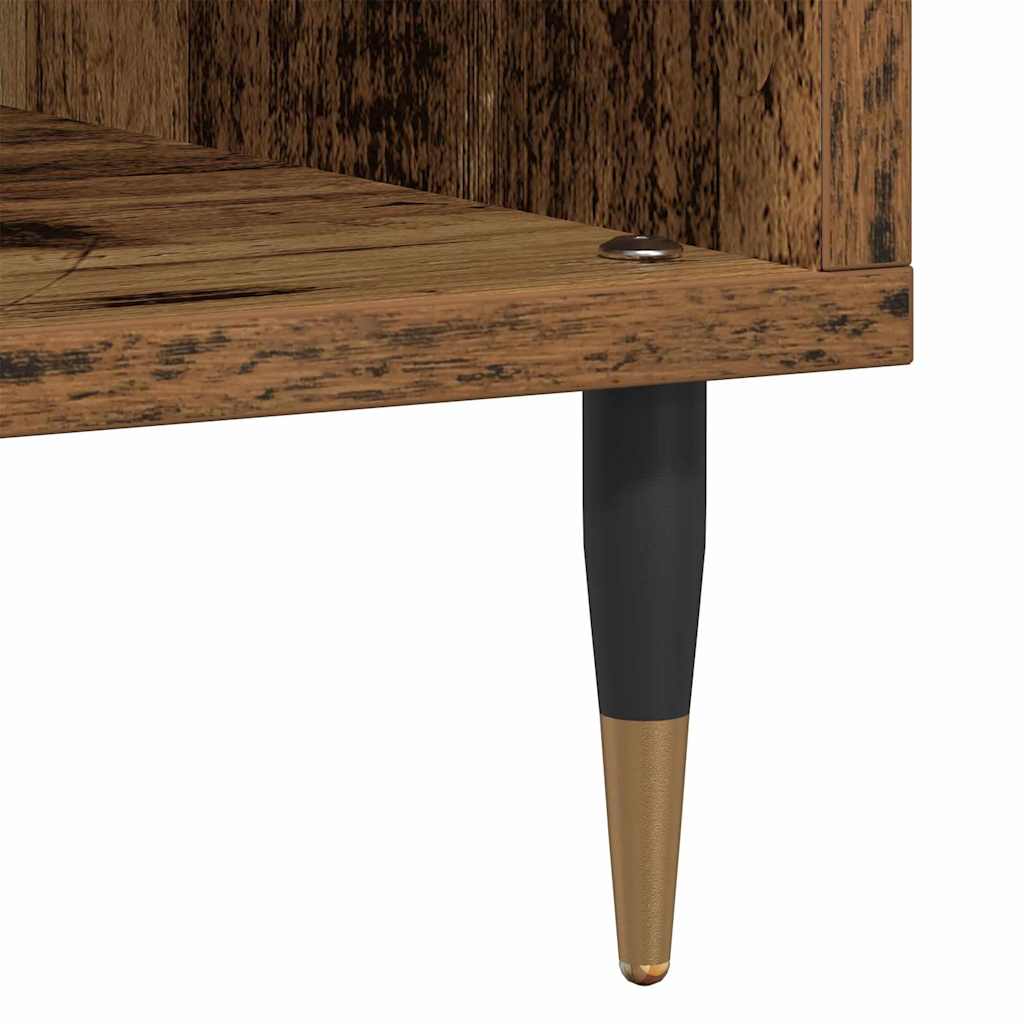 vidaXL Ντουλάπι δίσκων βινυλίου Παλαιό ξύλο 85 x 38 x 89 εκ.