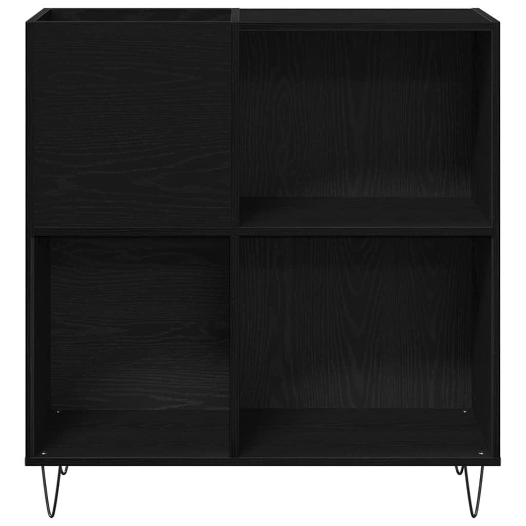 vidaXL Ντουλάπι δίσκων βινυλίου Μαύρη Οξυά 85 x 38 x 89 εκ.