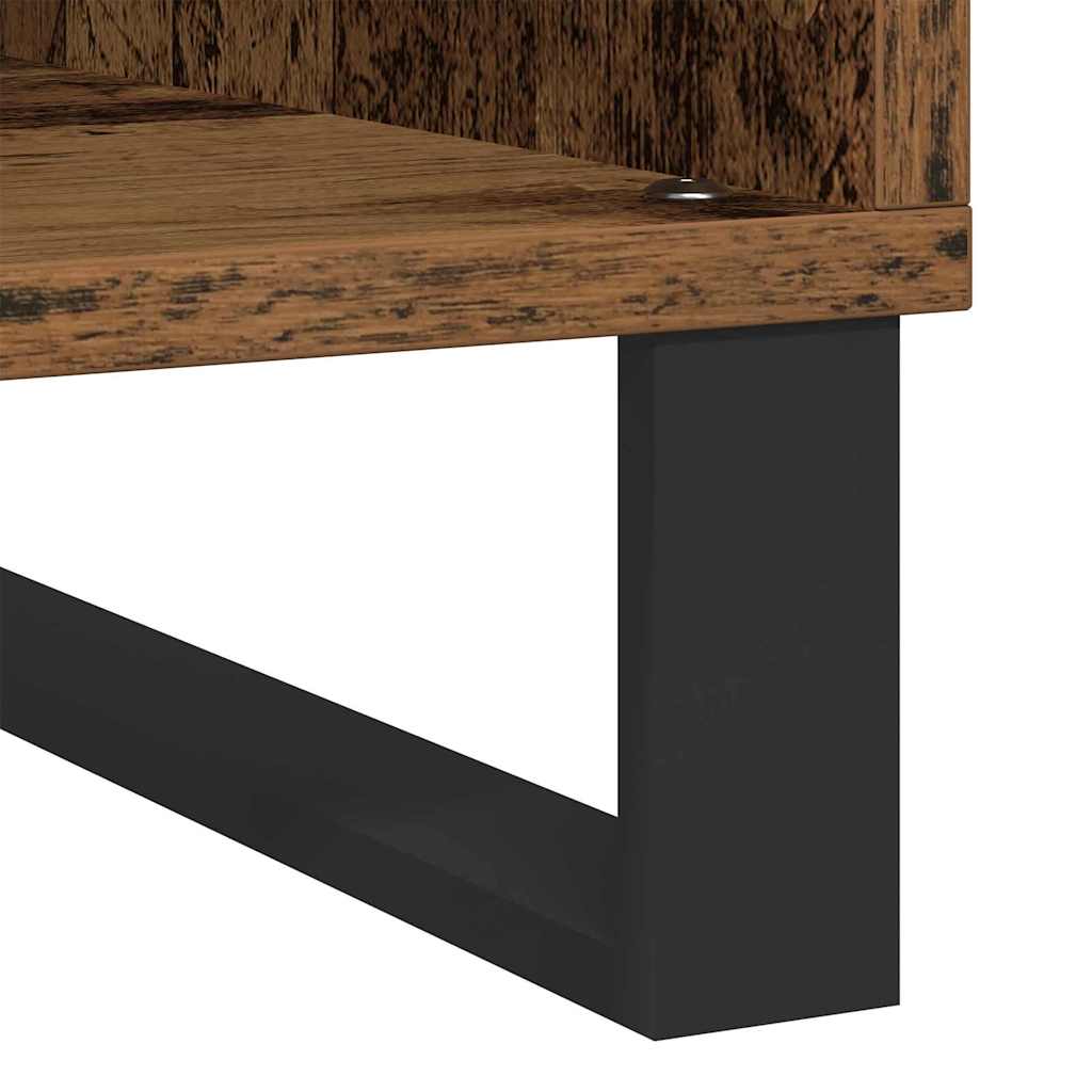 vidaXL Ντουλάπι δίσκων βινυλίου Παλαιό ξύλο 84,5 x 38 x 89 εκ
