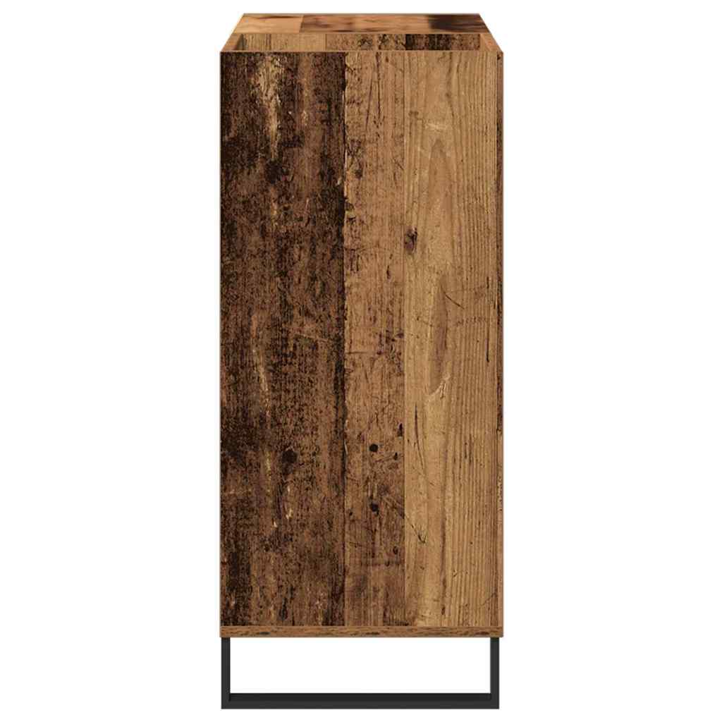 vidaXL Ντουλάπι δίσκων βινυλίου Παλαιό ξύλο 84,5 x 38 x 89 εκ