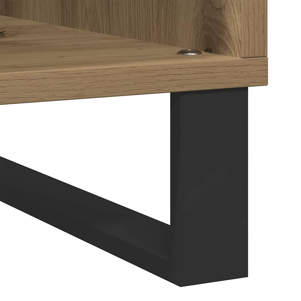 vidaXL Ντουλάπι δίσκων βινυλίου με ράφι artisan δρυς 85 x 38 x 89 εκ.