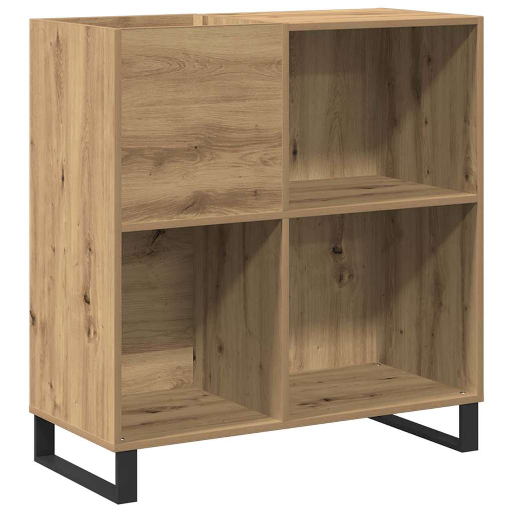 vidaXL Ντουλάπι δίσκων βινυλίου με ράφι artisan δρυς 85 x 38 x 89 εκ.