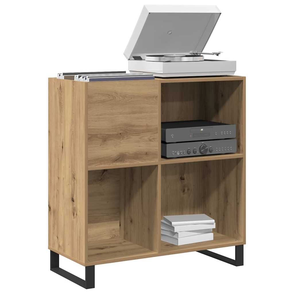vidaXL Ντουλάπι δίσκων βινυλίου με ράφι artisan δρυς 85 x 38 x 89 εκ.