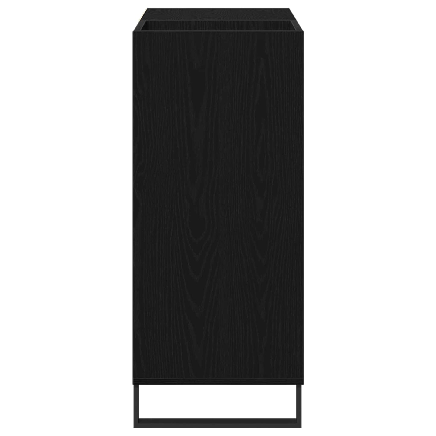 vidaXL Ντουλάπι δίσκων βινυλίου Μαύρη Οξυά 84,5 x 38 x 89 εκ