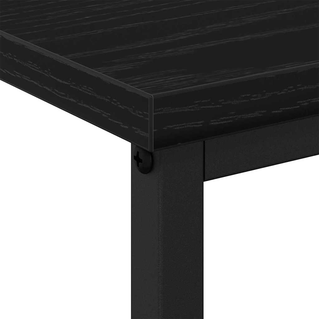 vidaXL Κομοδίνο 2 pcs Μαύρη Οξυά 41 x 31 x 80 εκ Επεξεργασμένο ξύλο