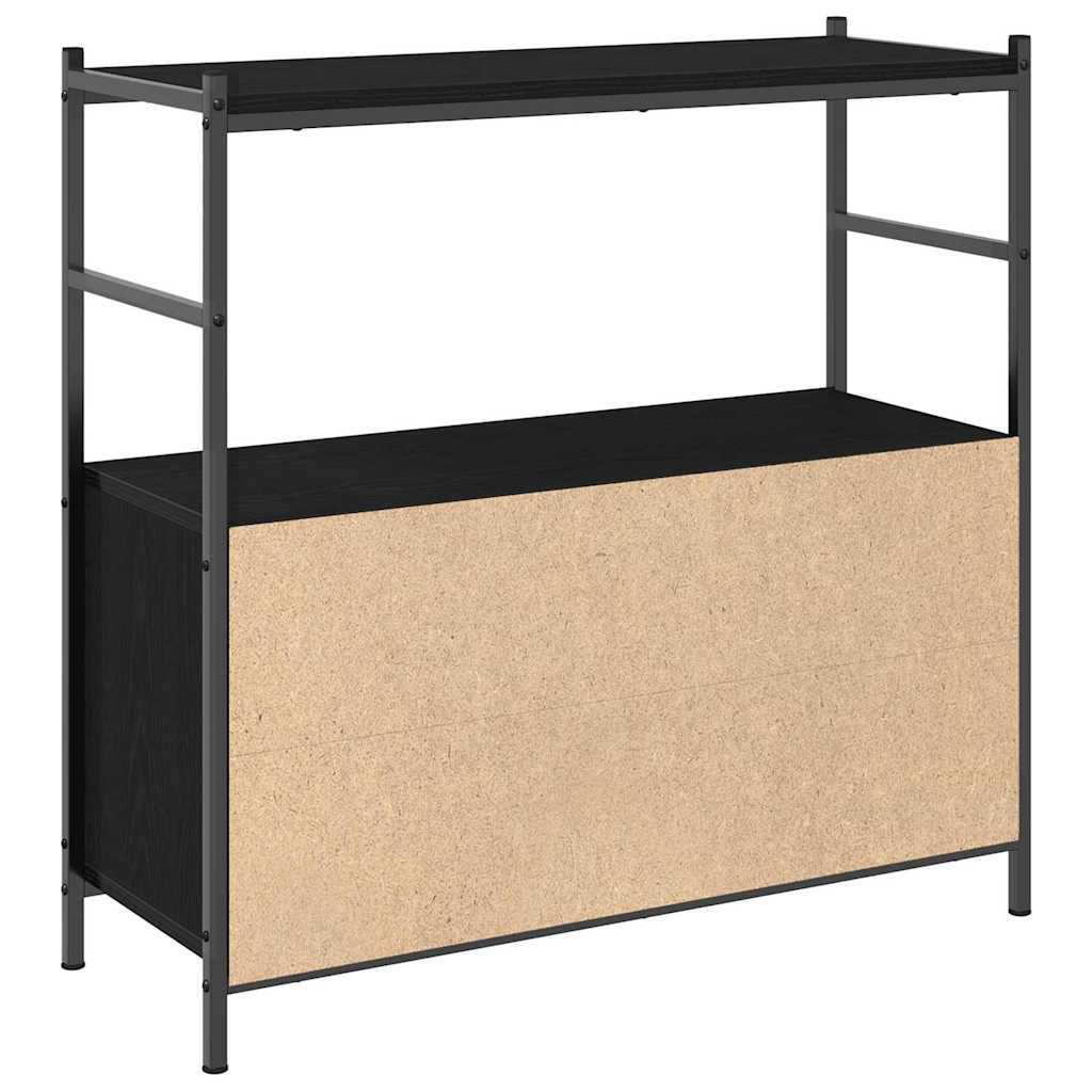 vidaXL Ράφι Βιβλίων Μαύρη δρυς 80 x 30 x 78.5 εκ Επεξεργασμένο ξύλο