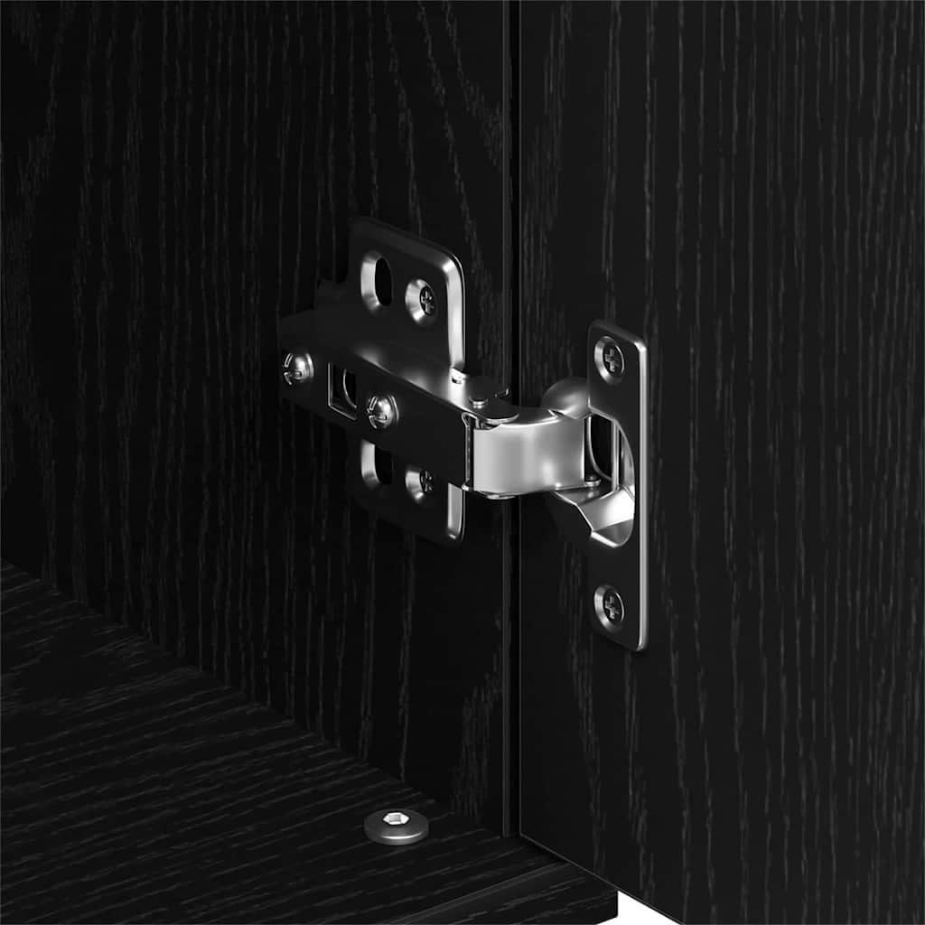 vidaXL Πλαϊνό γραφείο Μαύρη Οξυά 101,5 x 35 x 70 εκ Επεξεργασμένο ξύλο