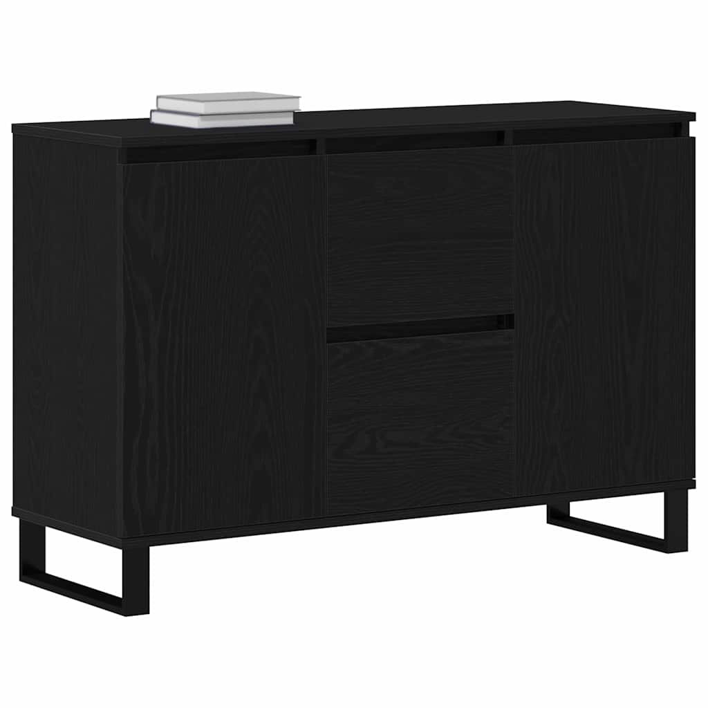 vidaXL Πλαϊνό γραφείο Μαύρη Οξυά 101,5 x 35 x 70 εκ Επεξεργασμένο ξύλο