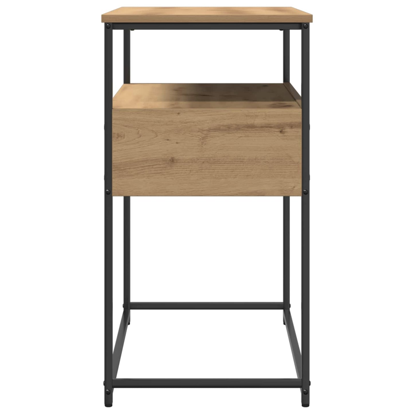 vidaXL Τραπέζι κονσόλας με συρτάρι artisan δρυς 75 x 40 x 75 cm