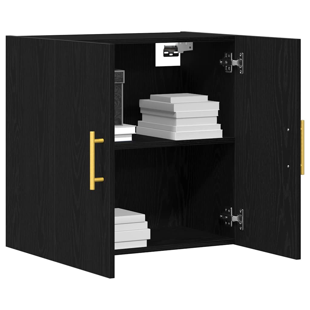 vidaXL Ντουλάπα Τοίχου Μαύρη δρυς 60 x 31 x 70 εκ Επεξεργασμένο ξύλο